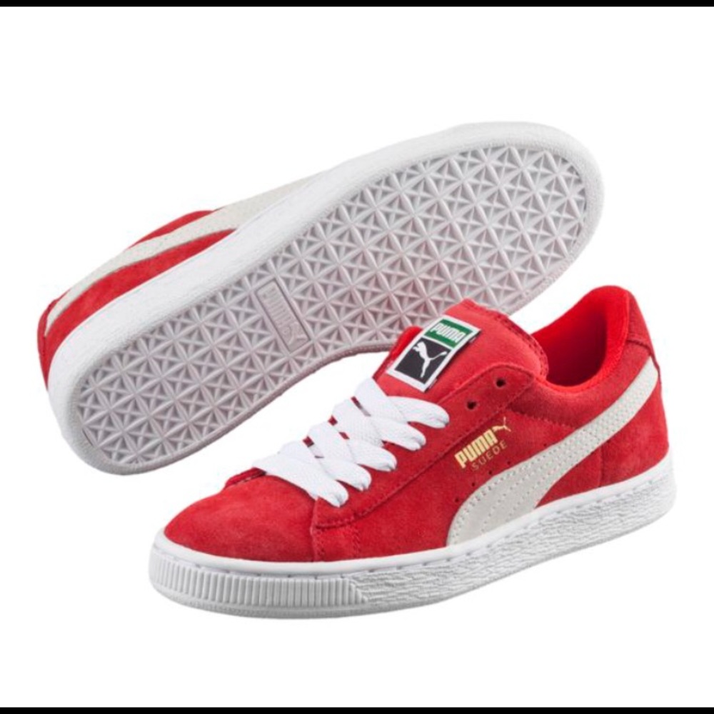Red Suede Puma Sneakers